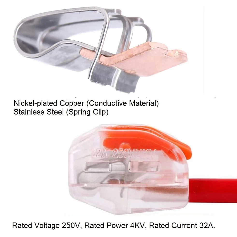 Connecteurs Electriques avec Levier 50 Pièces, Borne de Connexion Rapide 3 Types 2,3 et 5 Entrées