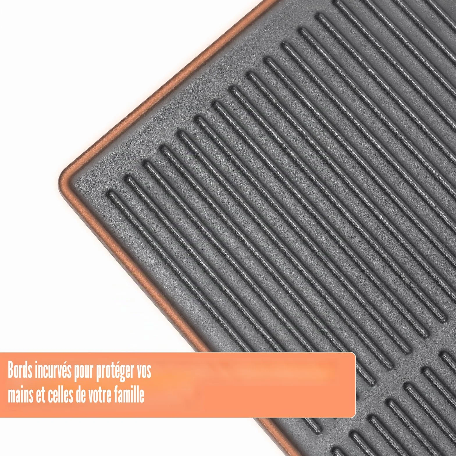 Denmay Plaque de cuisson en fonte 41,5 x 27,5 cm pour barbecue au charbon de bois