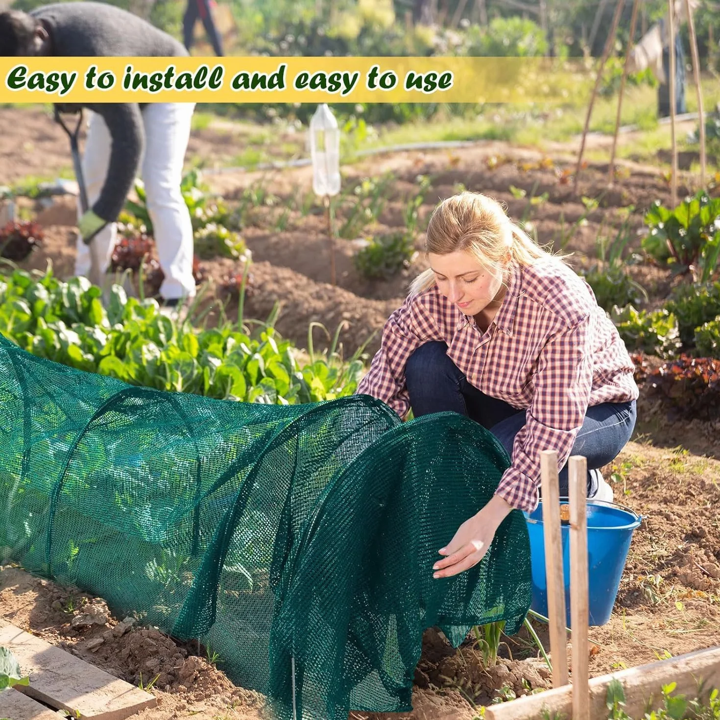 Tunnel de Jardin en Maille, Tunnel de Plantation agricole, 300 x 45 x 45 cm, Résistant au Gel, Protection Contre Les intempéries pour Jardin Potager Protection Contre Le Gel Serre