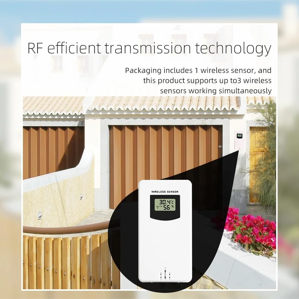 Station météo sans fil Wi-Fi intérieure extérieure avec prévisions 5 jours écran luminosité réglable capteur température humidité
