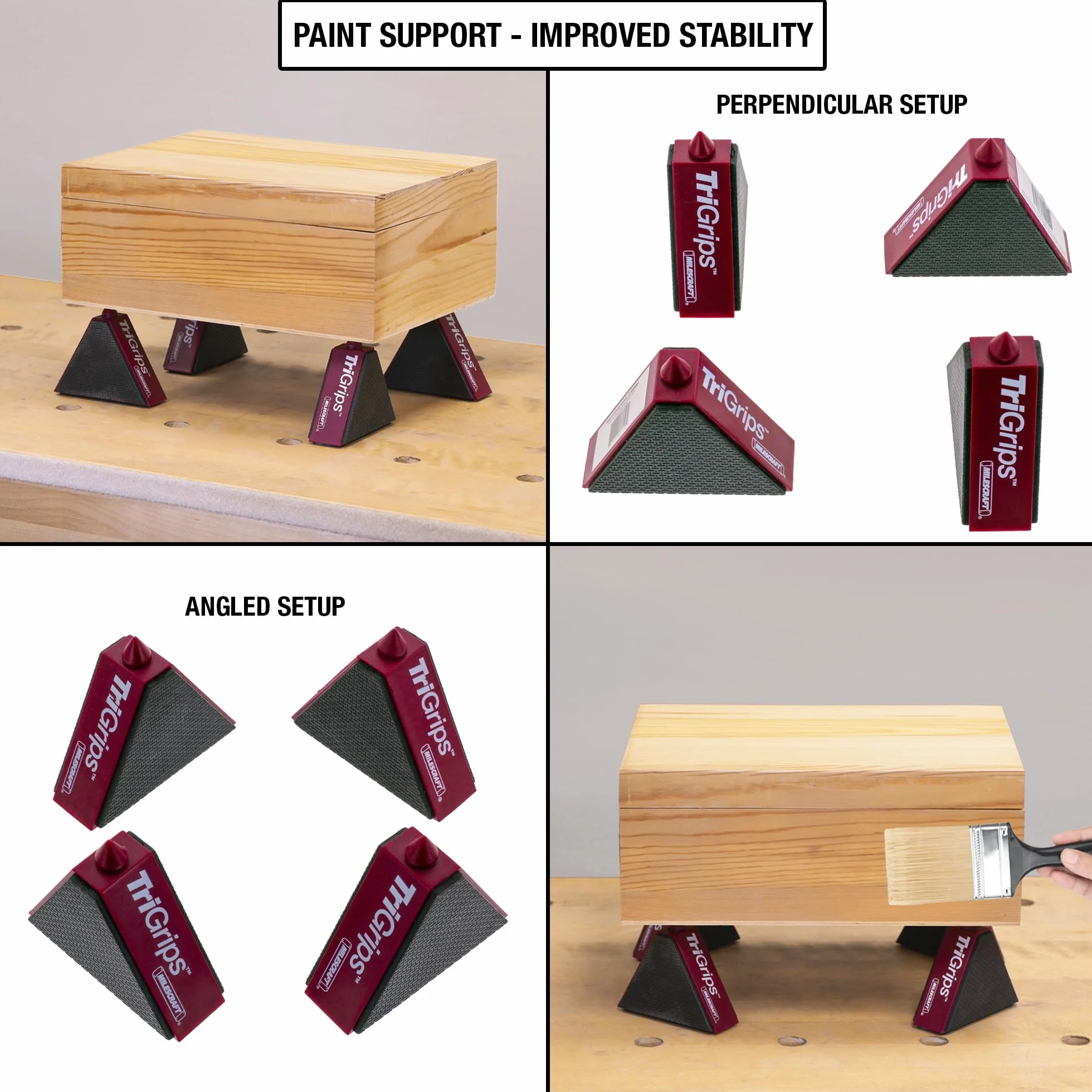 Milescraft 1600 Tri Grips Antidérapant 4 Pièces