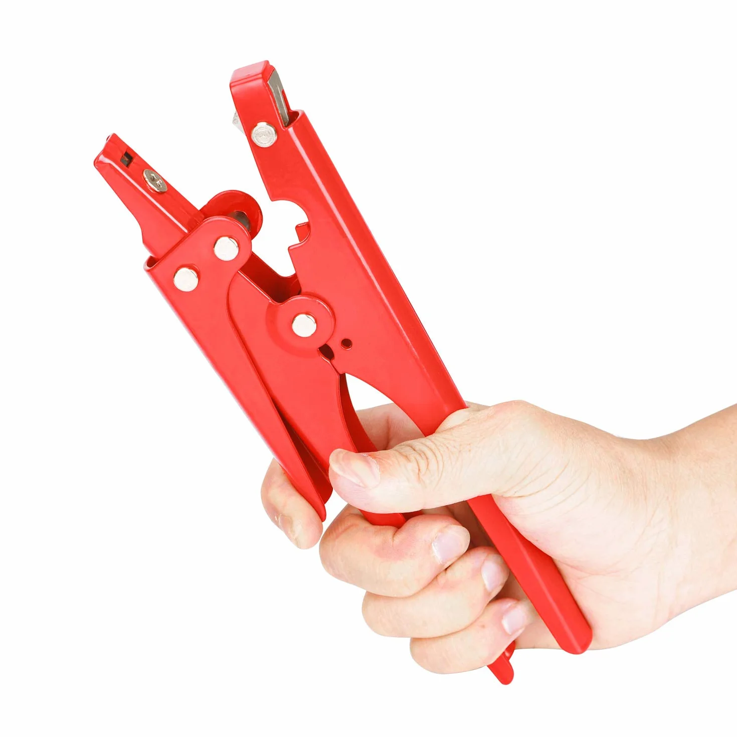 Pince de serrage et de découpe HS-519 pour attaches auto-bloquantes, entièrement en métal, largeur max 0,9 cm
