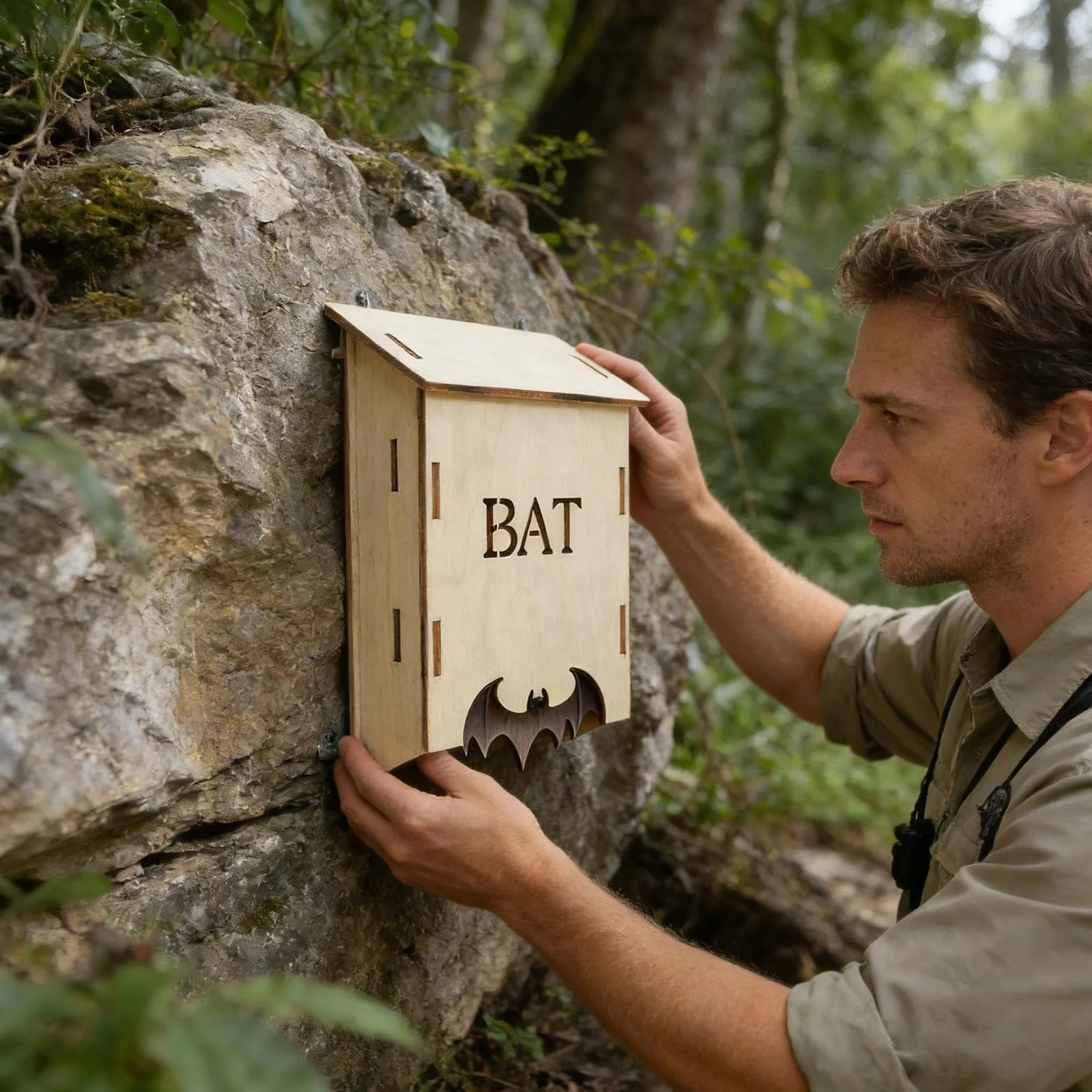 Nichoir à Chauves-Souris en Bois - Habitat Animal Extérieur