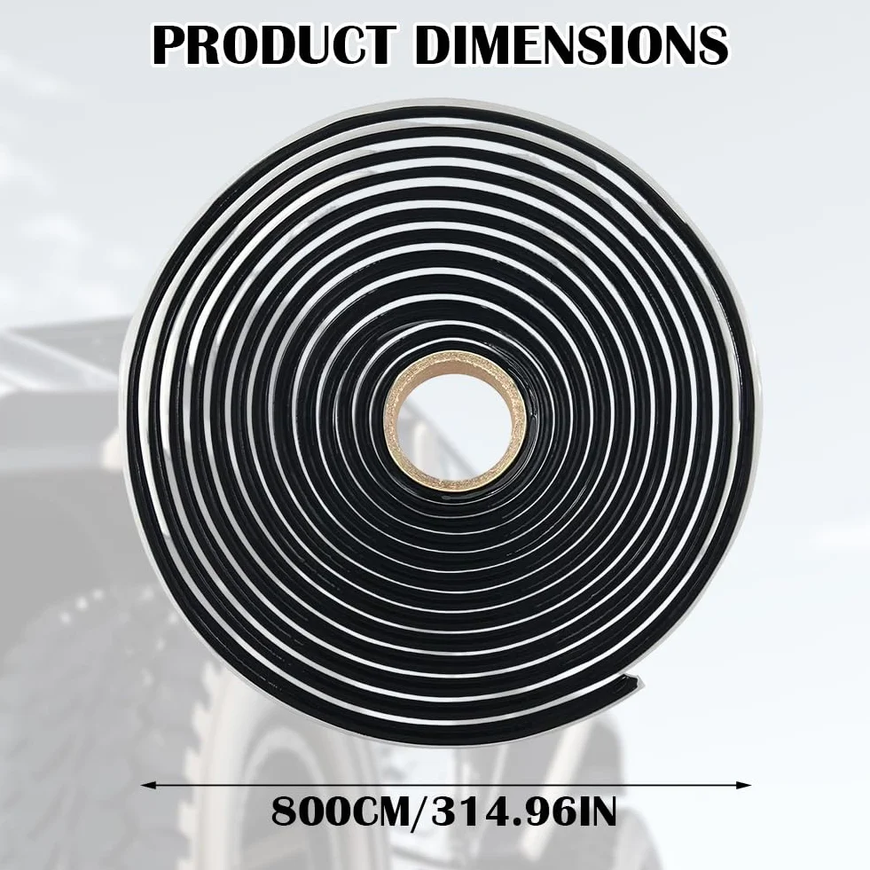 Ruban Butyle 10mm x 4m, Mastic en Bande pour Camping Car, Ruban d'Étanchéité Étanche
