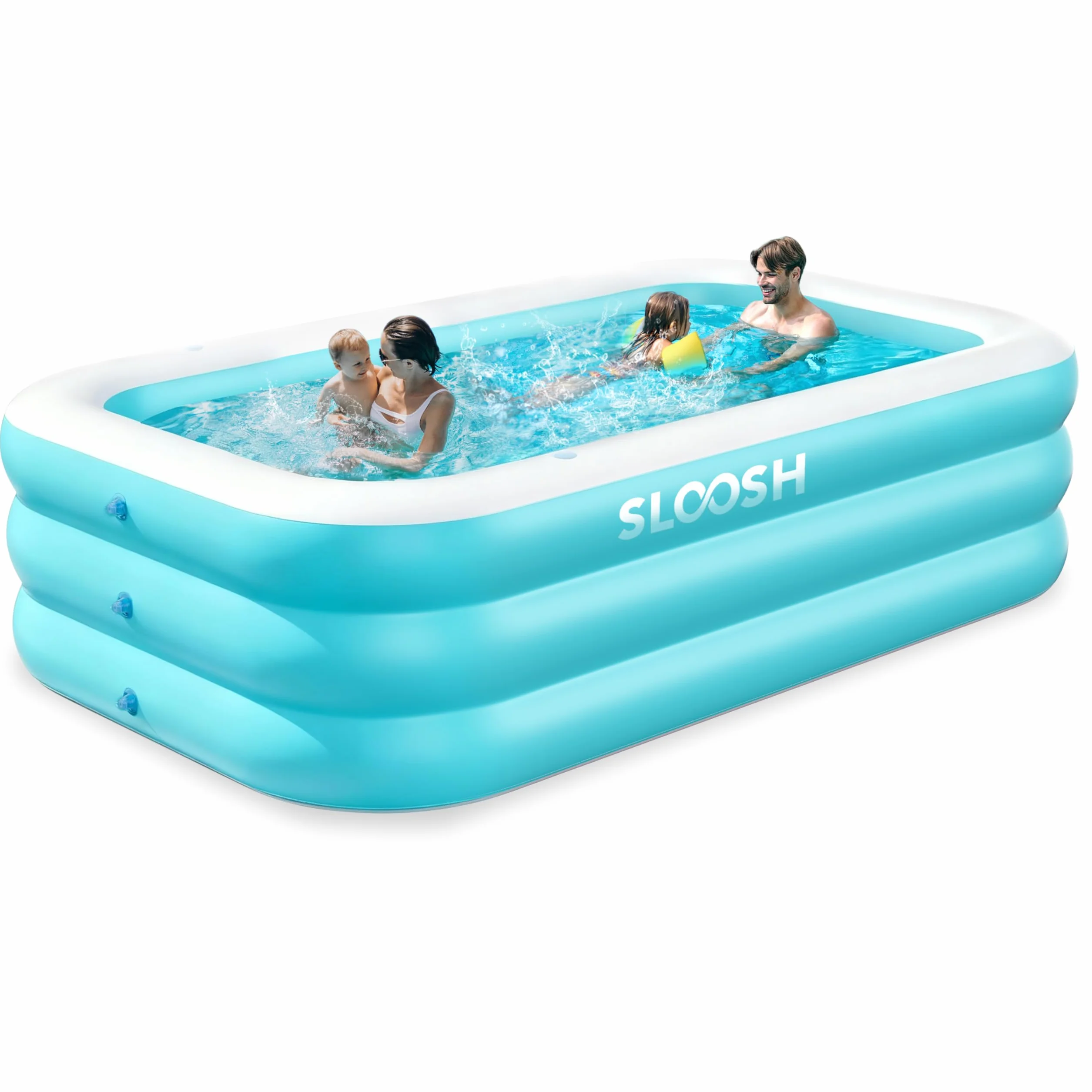 SLOOSH Piscine gonflable pour adultes 304,8 x 182,9 x 55,9 cm familiale hors sol durable