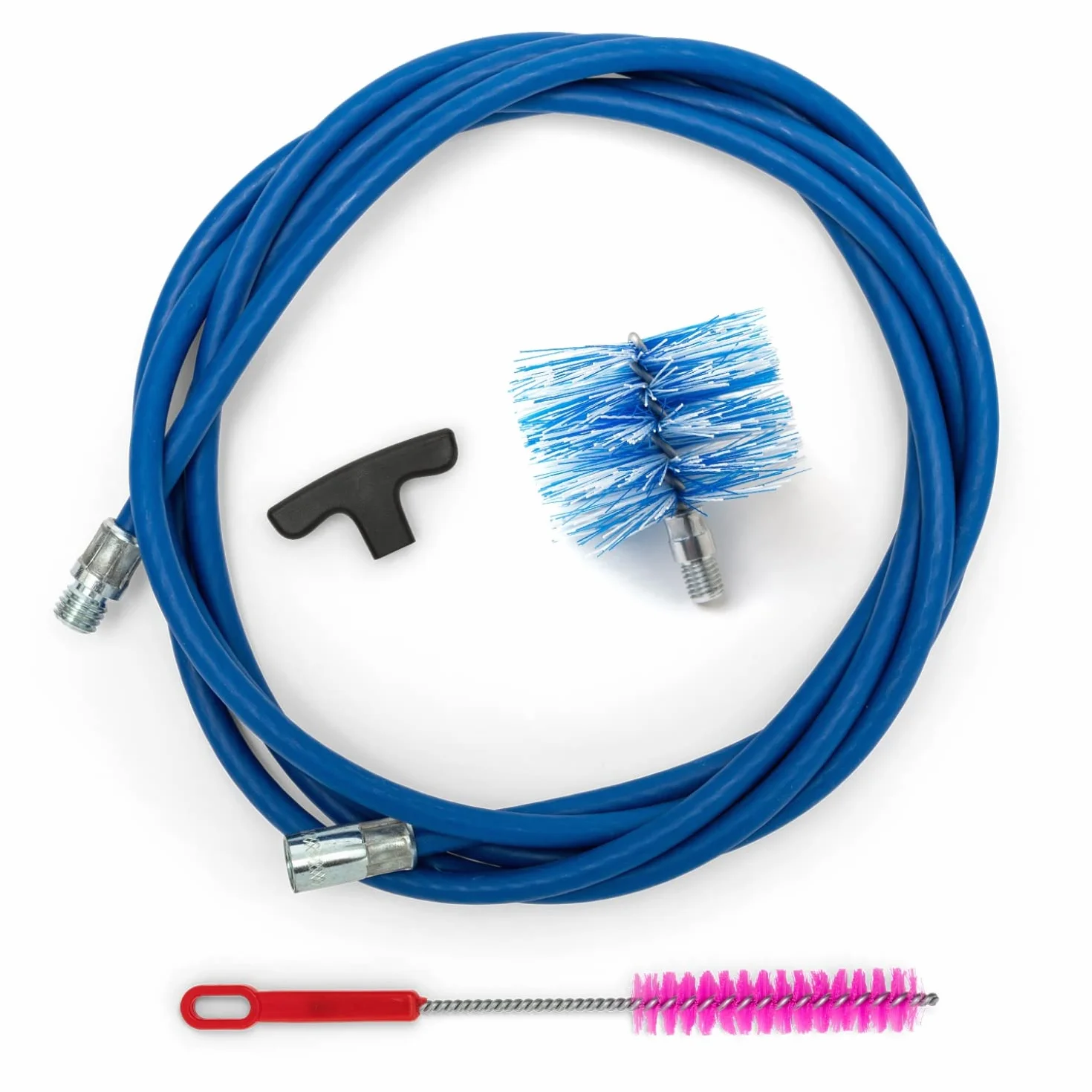 Kit de ramonage poêle à granulés BARETTO Ø 80 mm 3 m Hérisson Nylon Raccord M12