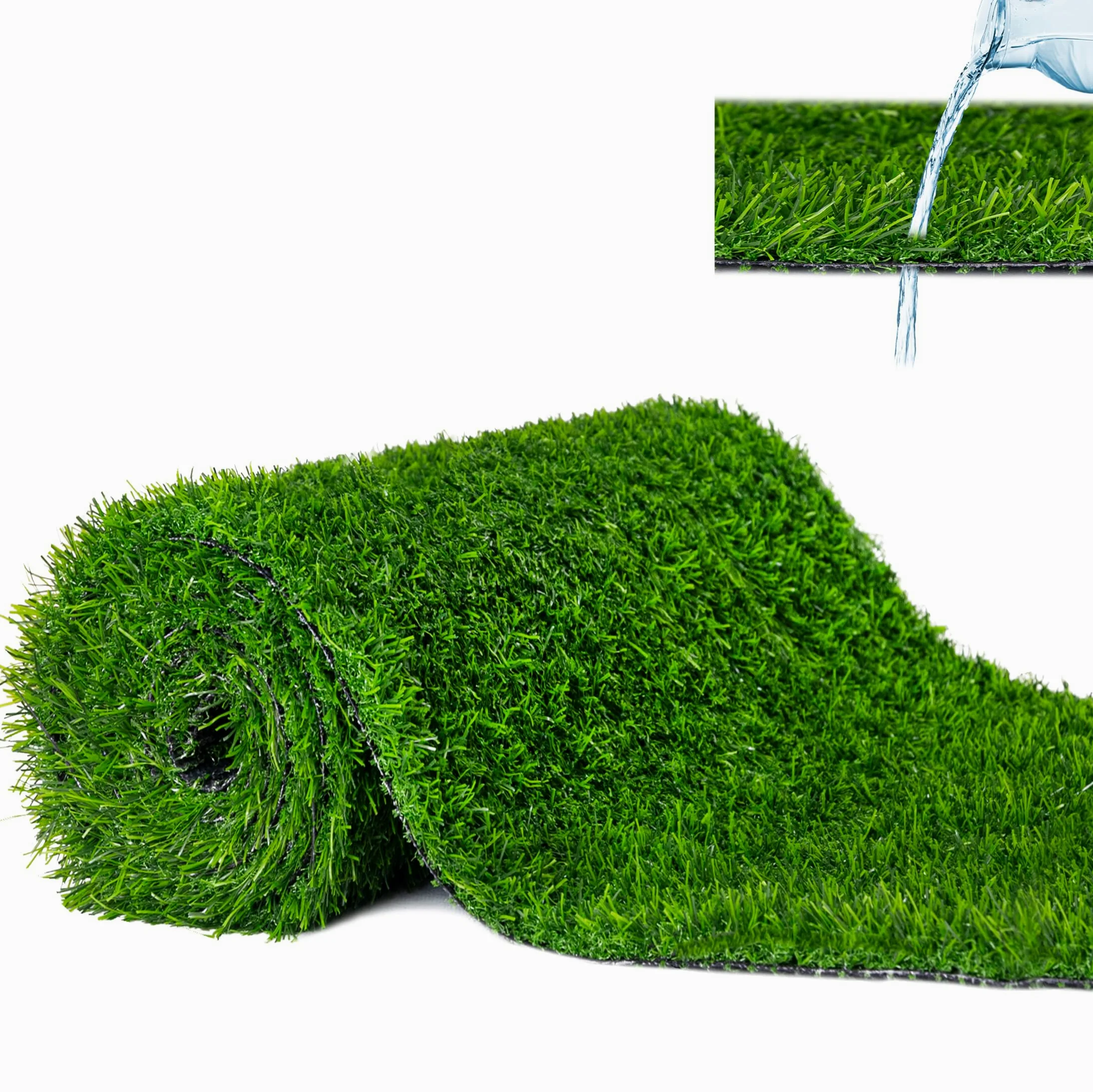 Mazovia Gazon Synthétique Exterieur avec Picots 30mm - Faux Gazon pour Balcon, Terasse et Jardin - Premium Tapis Gazon au mètre - Fausse Herbe Balcon - Tapis Herbe Artificielle - 300x600 cm - Vert
