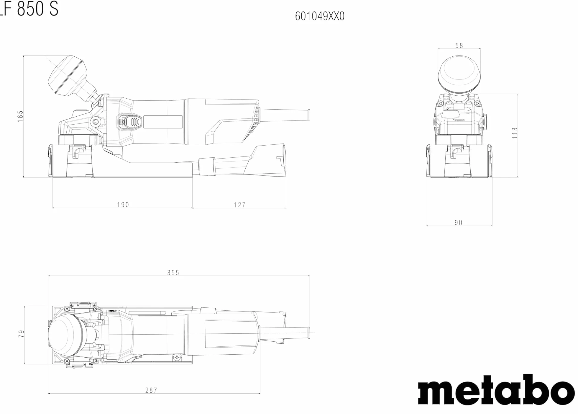 Metabo LF 850 S Fraiseuse à Bois 850W avec MetaBOX