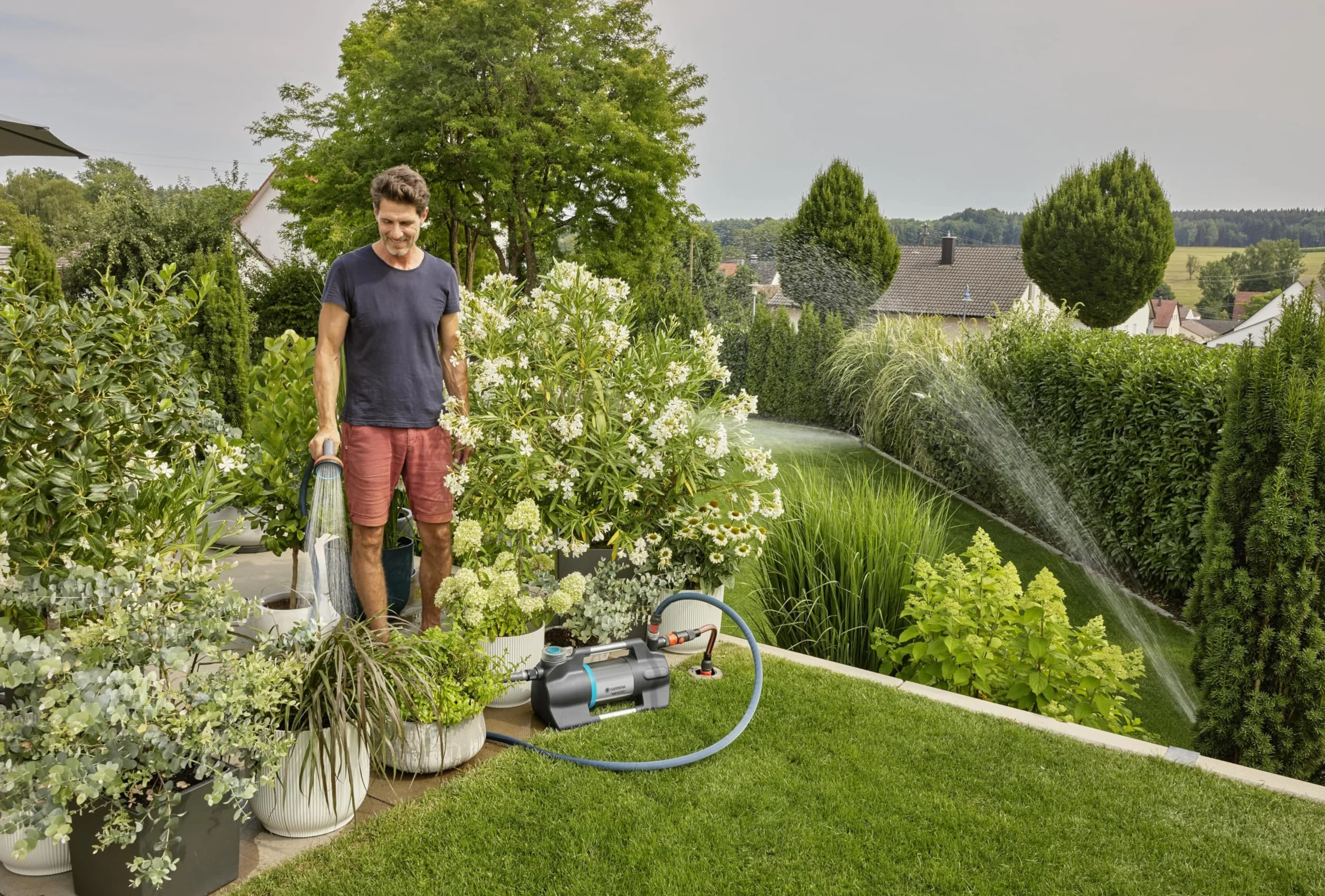 Gardena pompe de jardin 6300 SilentComfort pompe d'arrosage 6300 l/h acier inox anti-marche à sec étanche