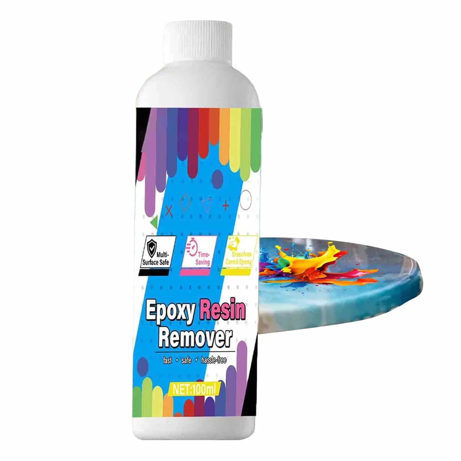 Décapant de résine époxy 100 ml nettoyant pour résine multi-usage intérieur extérieur