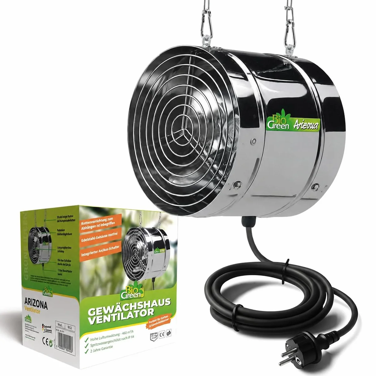 Bio Green ARZ-F Ventilateur 31 W 22 x 18 cm