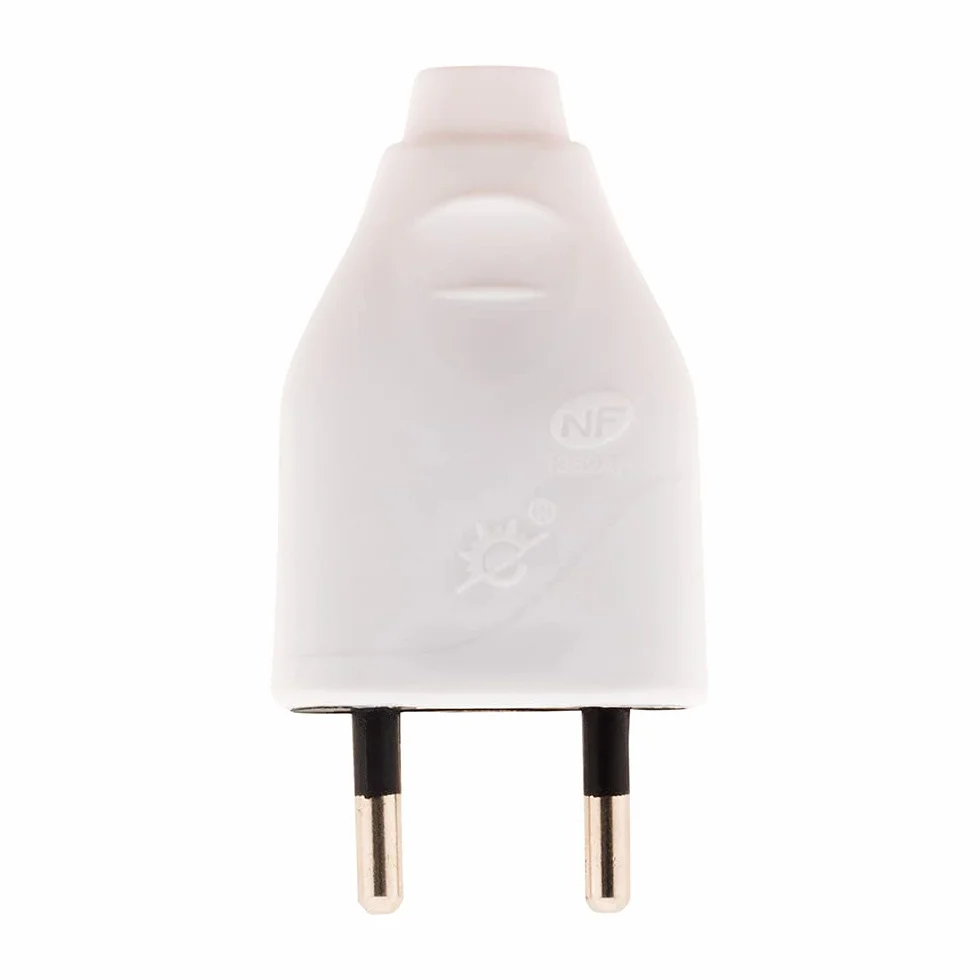 Zenitech Fiche mâle 2P 6A blanc
