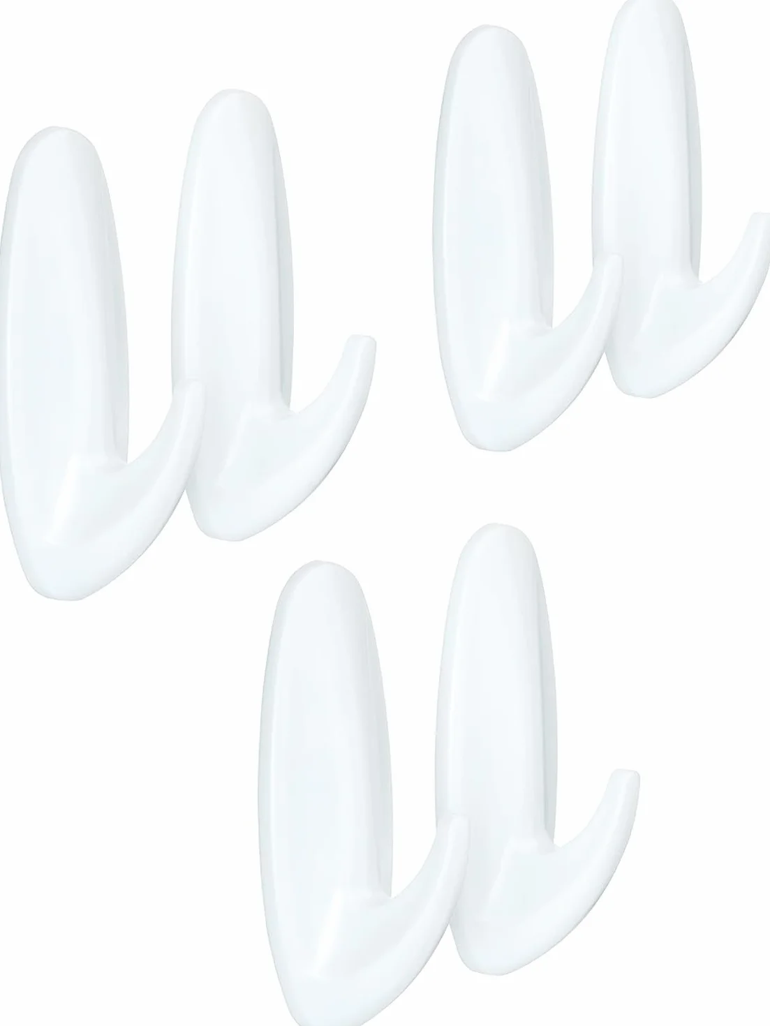 Crochets Design Blanc Lot de 6 Crochets et 9 Languettes Moyennes
