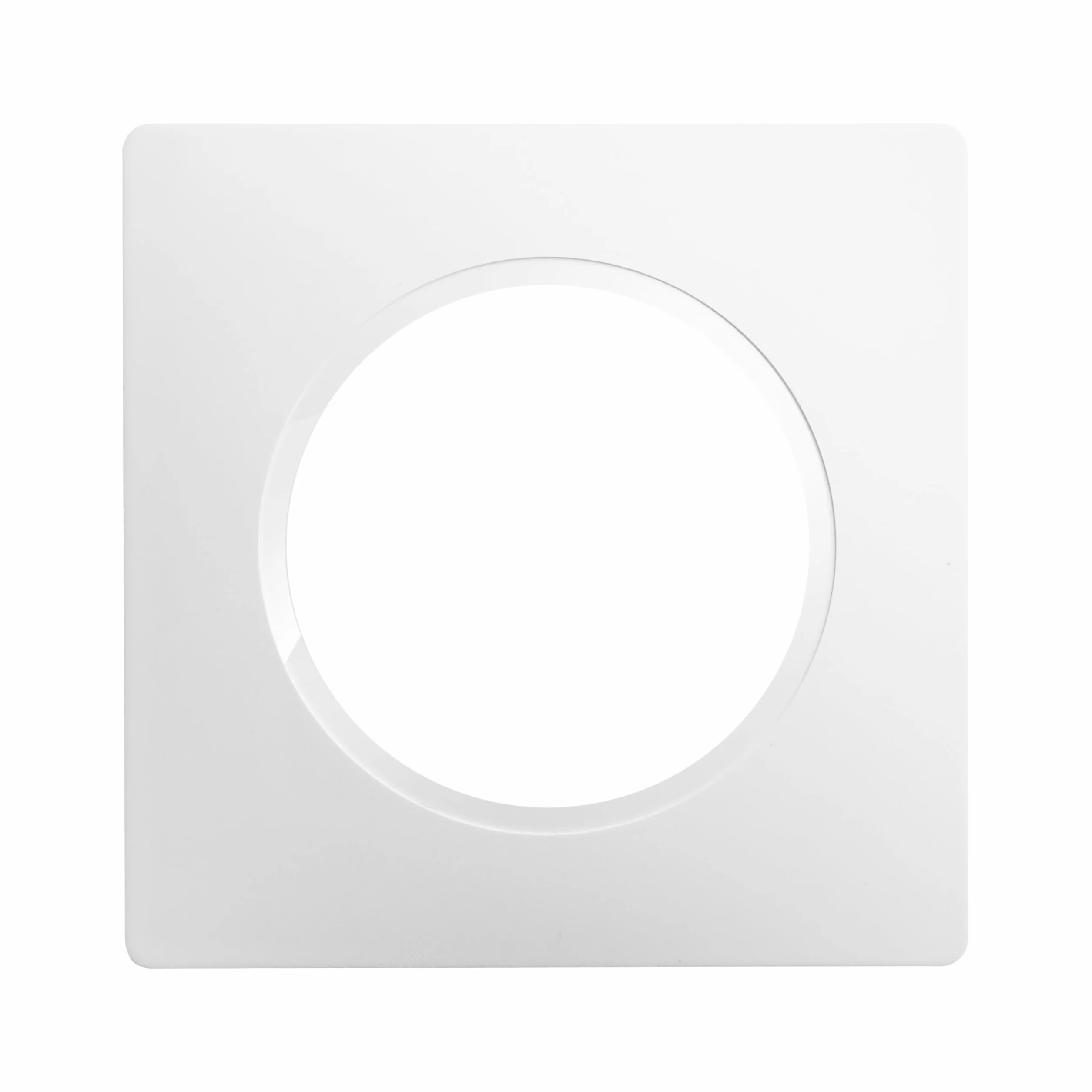 DEBFLEX Casual Evo Plaque de Finition Enjoliveur pour Prises et Interrupteurs 1 Poste ABS Blanc Pur 86 x 86 x 10 mm