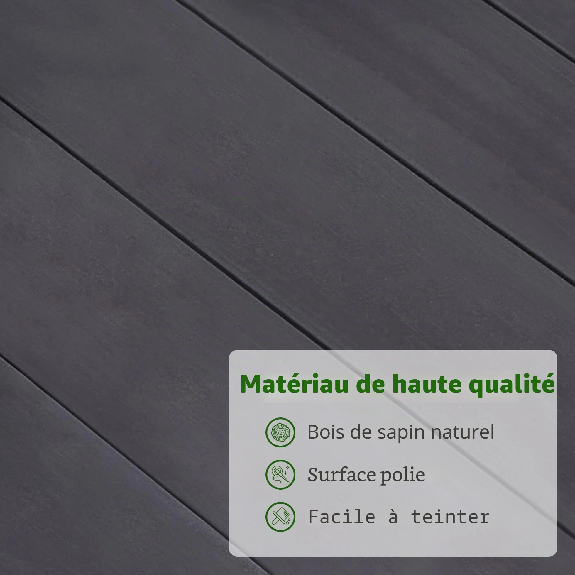 M MCombo Table de Jardin avec Tiroir 48x112x126 cm Gris