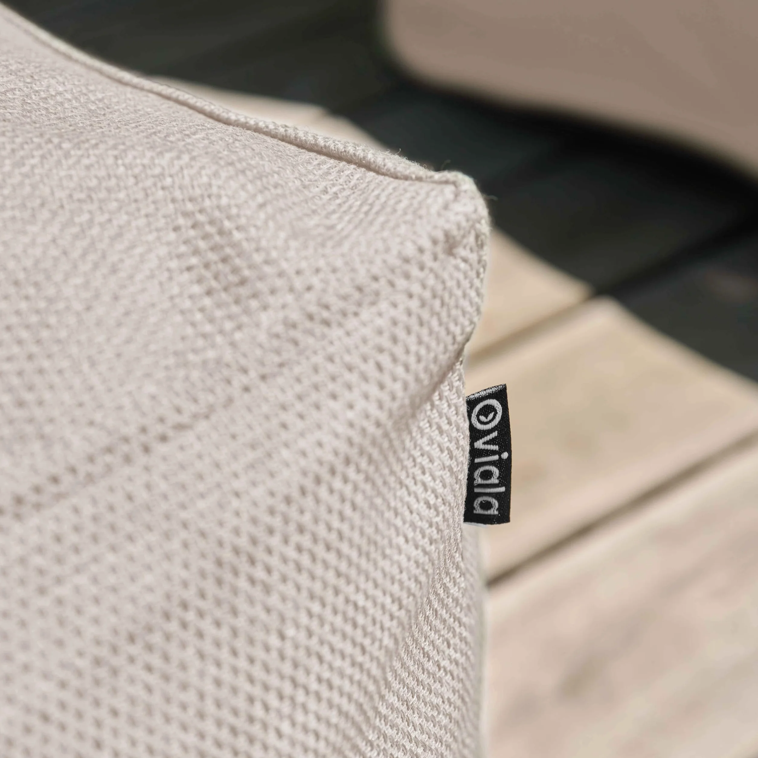 Oviala Pouf de Jardin Beige Canapé Modulable