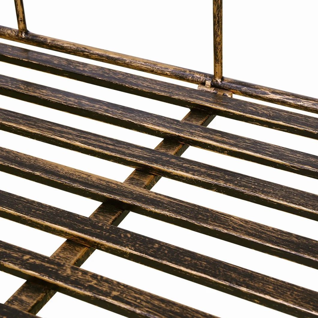 Banc Exterieur Jardin Metal, Banc Vintage, Canape Jardin 2 Places, 133 * 49 * 90 cm