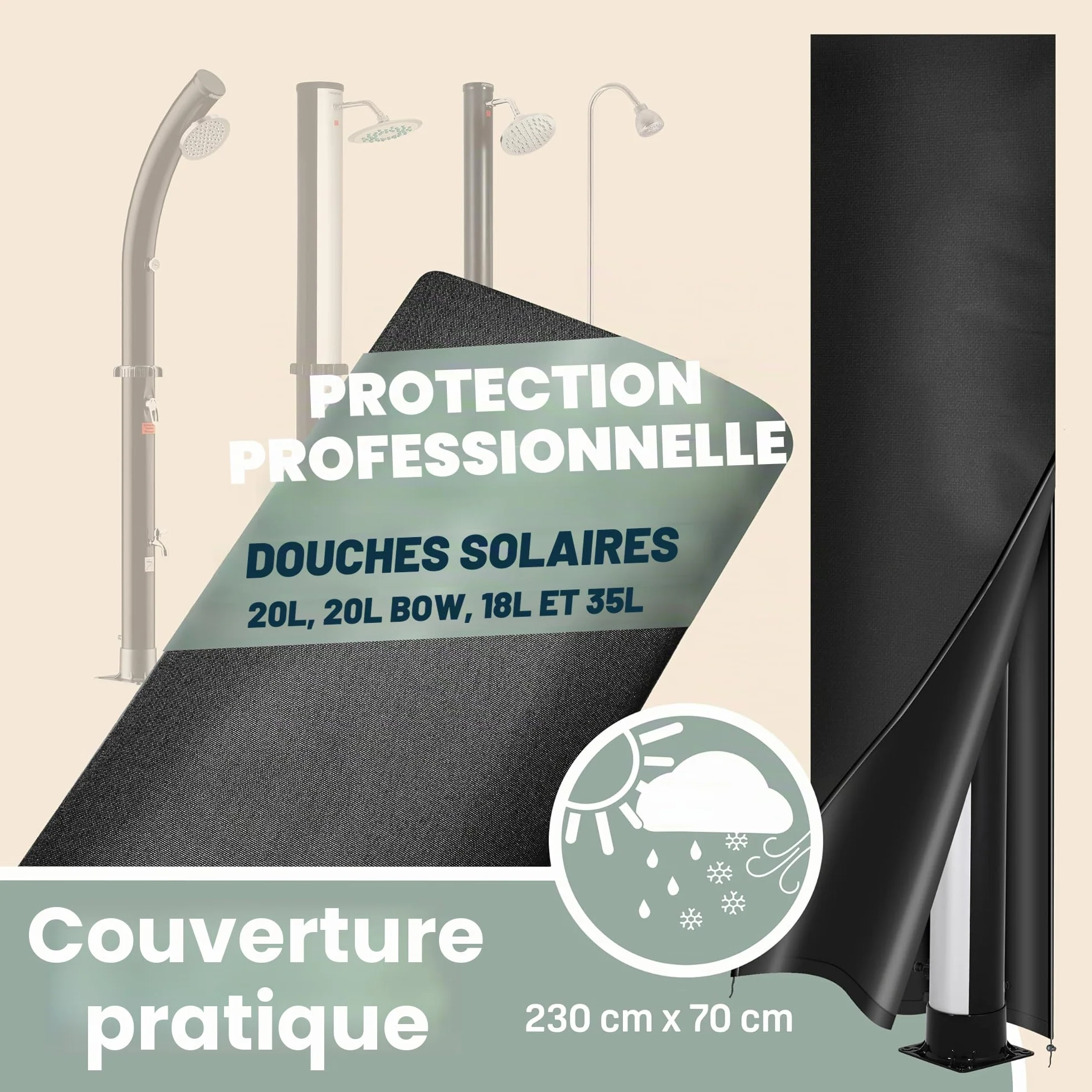 Monzana Douche de Jardin Solaire 35 L Douche Camping Piscine Plage