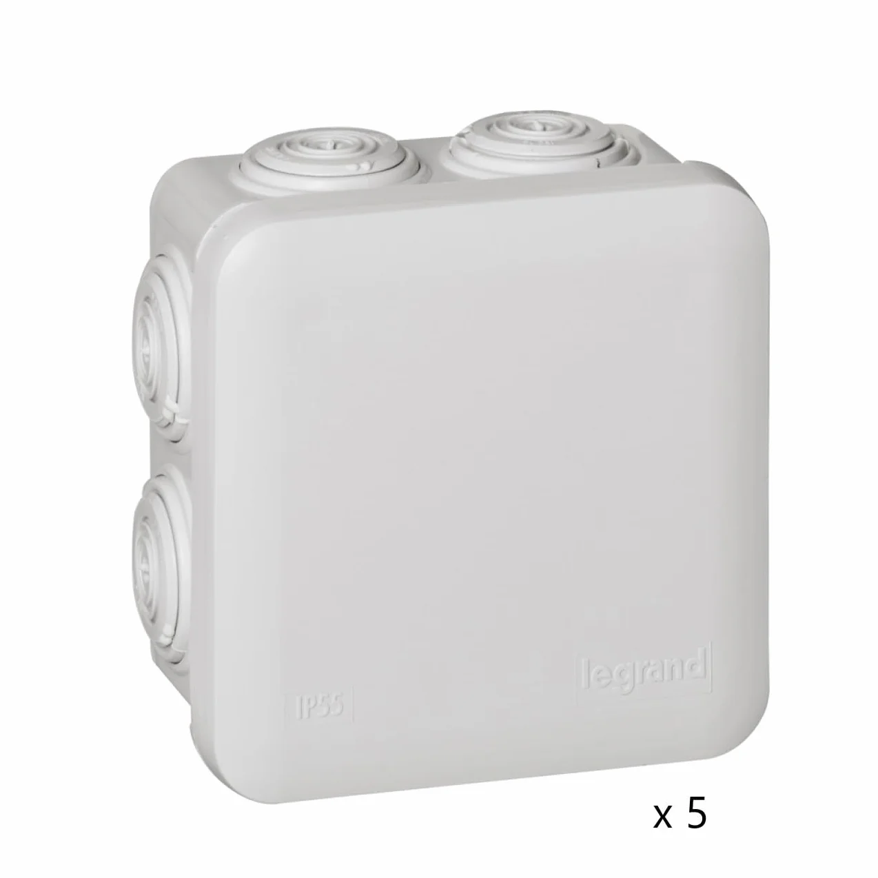 Boîte de dérivation étanche Plexo 80x80mm Lot de 5