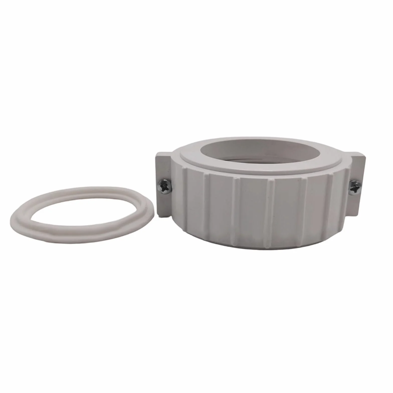 Lot de 2 écrous fendus et joints toriques pour radiateurs spa, raccords ABS de 5,8 cm ID compatibles avec Balboa HydroQuip (2 pièces, blanc)