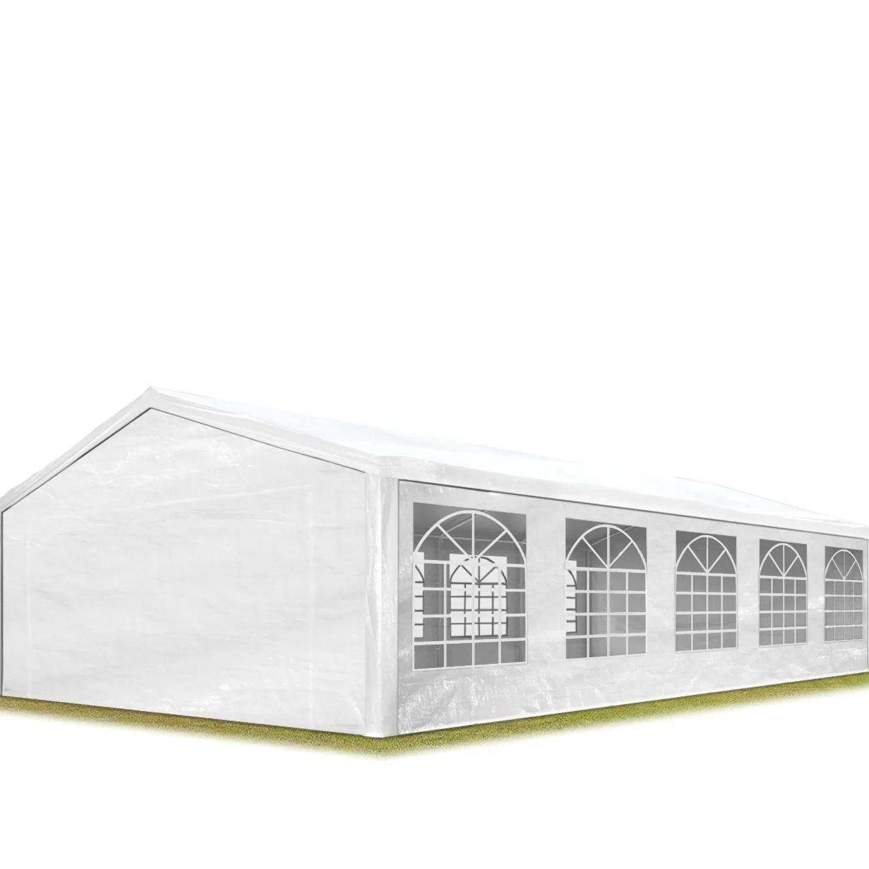 TOOLPORT Tente de réception 5x10 m pavillon Blanc bâche PE 350 N imperméable Tente de Jardin