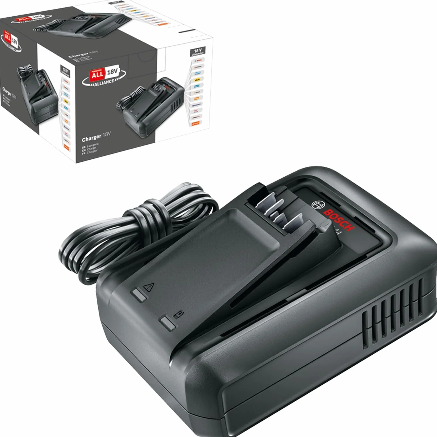 Bosch Chargeur Rapide AL 18V-44 18V Système 2,0-6,0 Ah avec Support Mural
