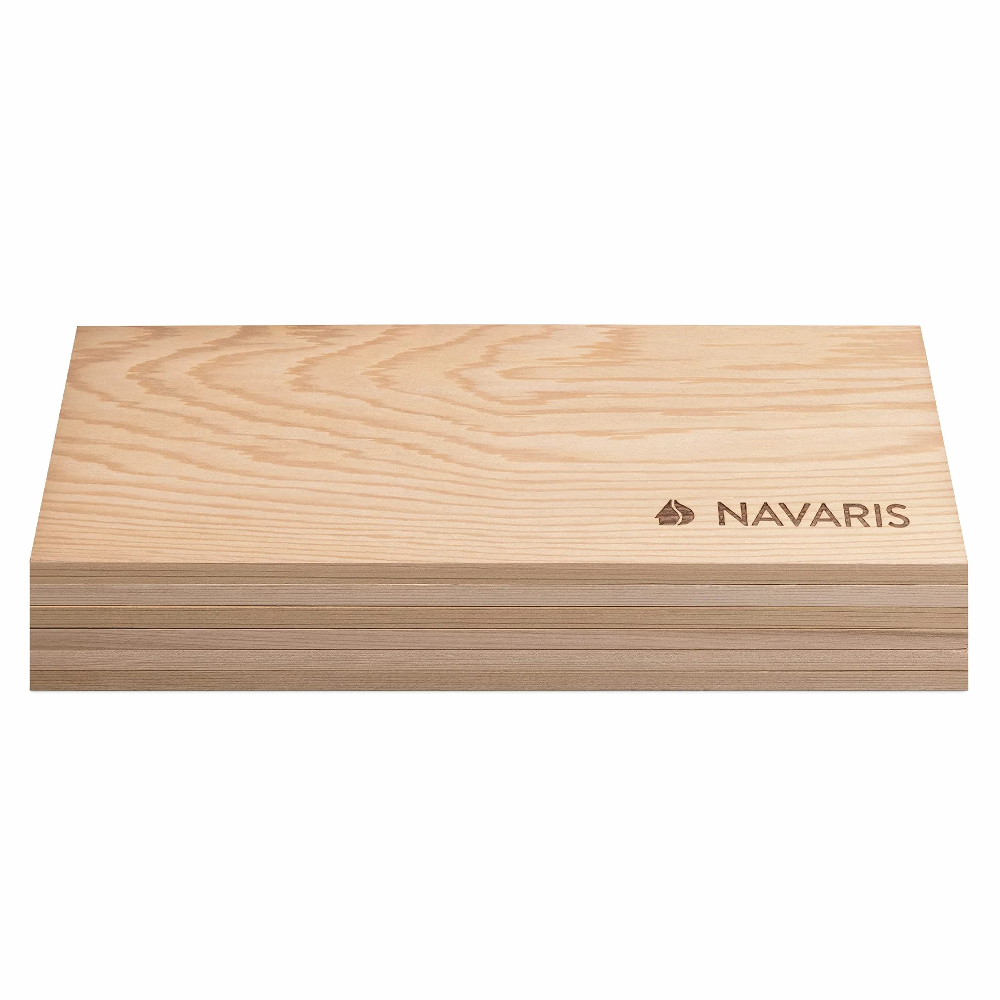 Navaris Planche à Griller Barbecue - Lot 6X Planche à Fumer en Bois de cèdre pour Grill Barbecue Charbon et électrique - Poisson volaille Viande