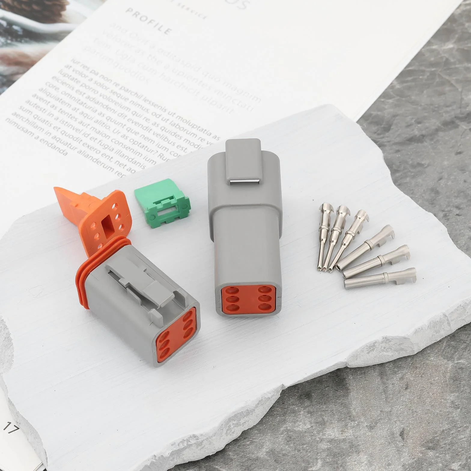 Kit de Connecteurs électriques étanches 6 Broches DT04-6P DT06-6S Compatible Deutsch DT Série