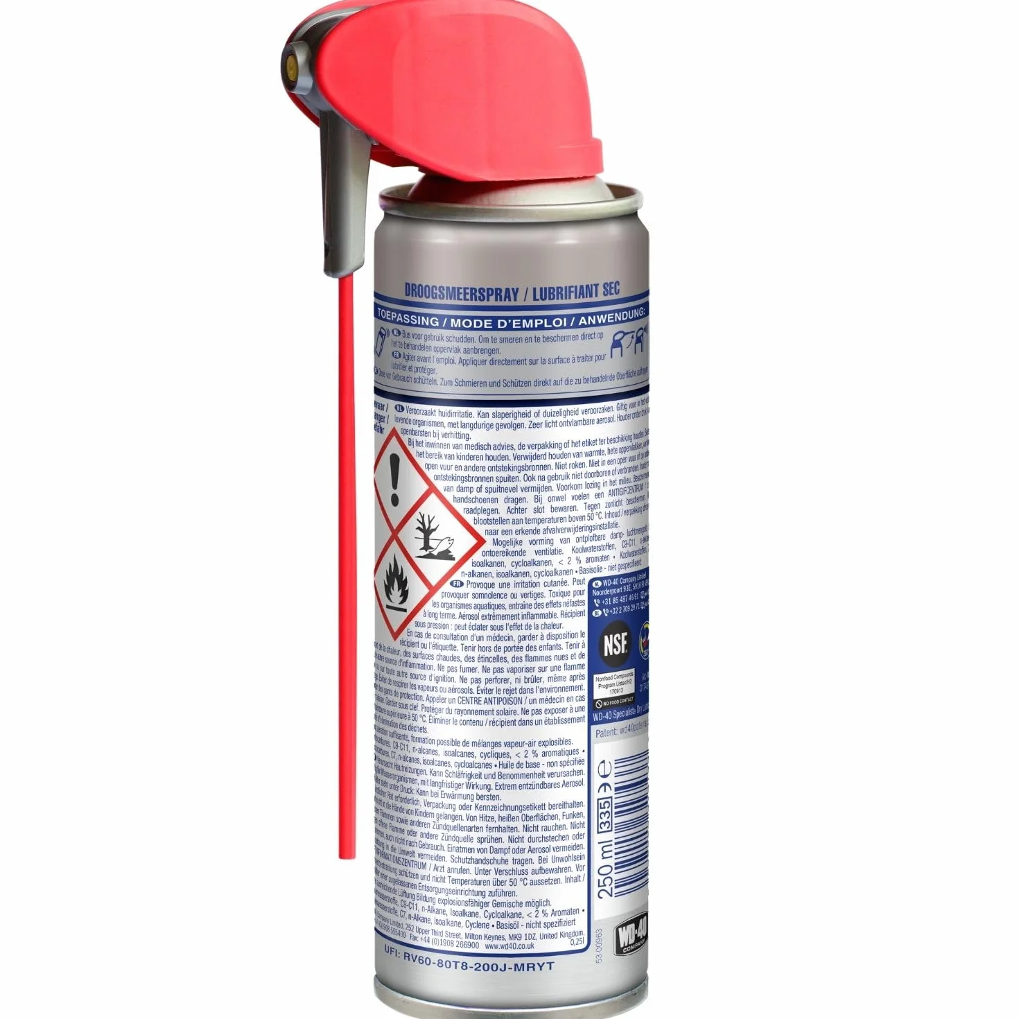 WD-40 31415 Lubrifiant Sec 250ml