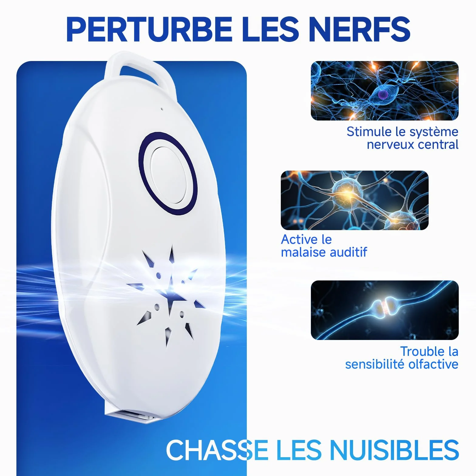 Répulsif À Ultrasons 4 Pack - Anti Moustique Ultrason Portable Rechargeable Électronique USB De Charge Le Camping Extérieur/Intérieur Contre Les Insectes Anti, Fourmis, Araignées
