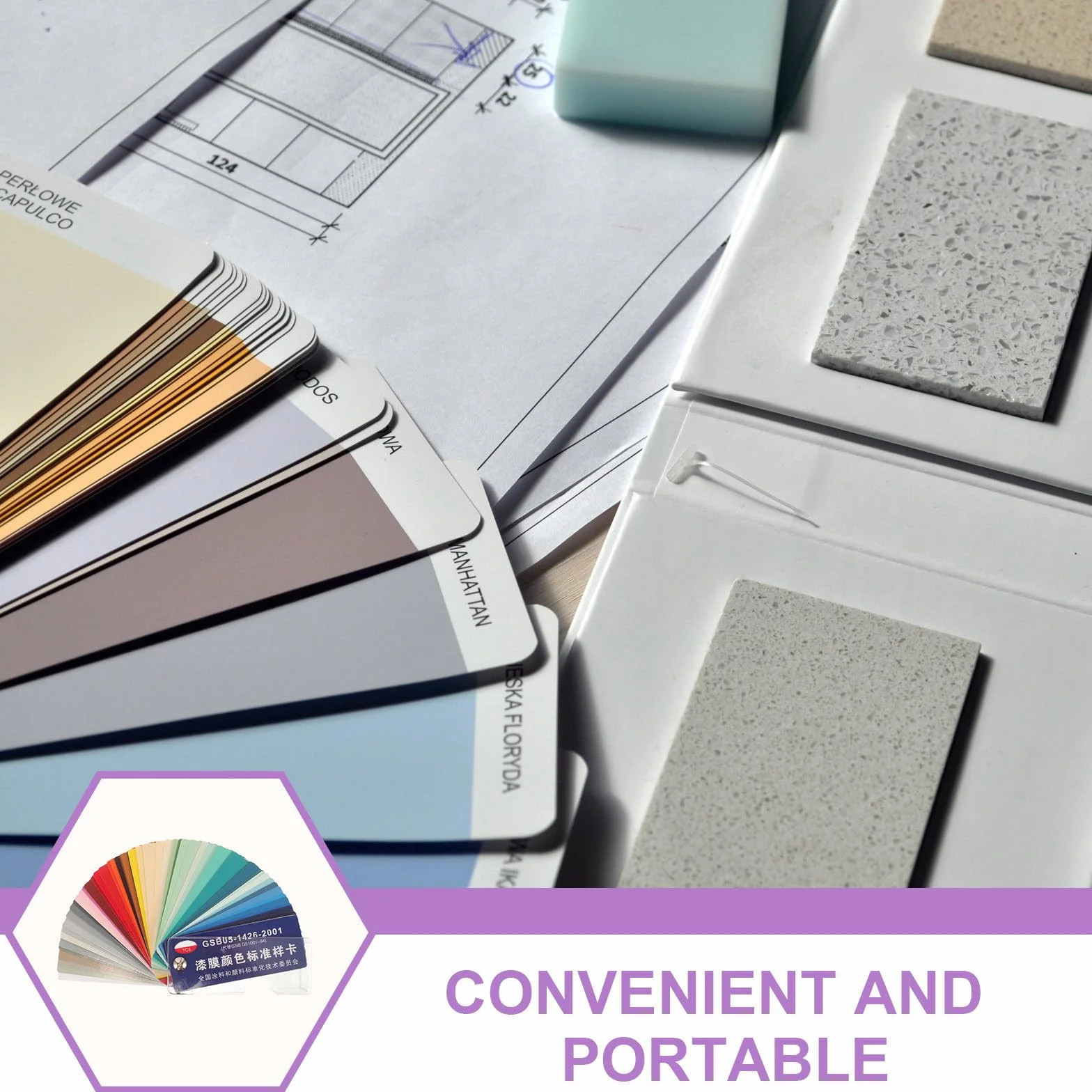 Nuancier Ral Portable en Papier et Plastique, Ensemble D'aquarelle pour Projets DIY et Peinture