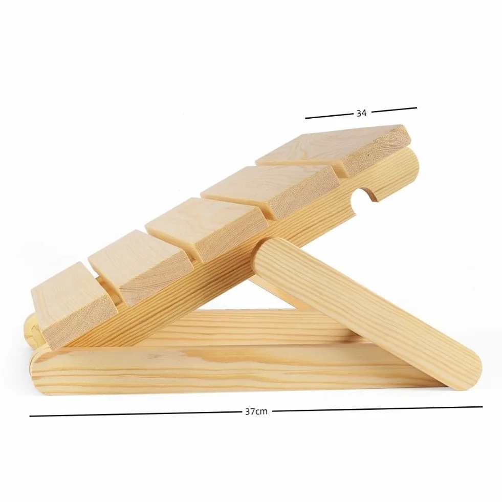 Oreiller repose-tête ergonomique en bois pour hammam spa sauna