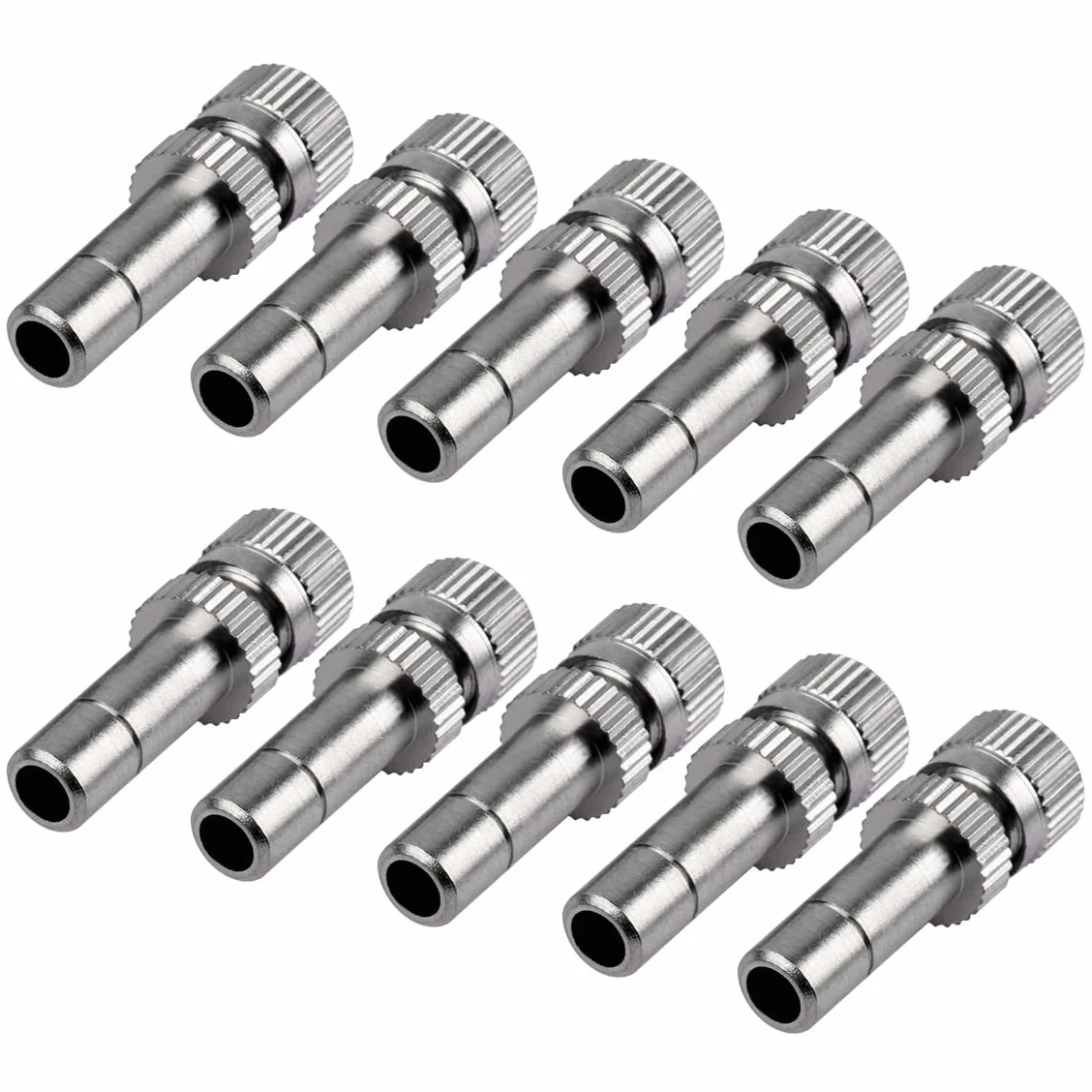 ATOPLEE 10pcs Laiton Basse Pression brumisation pour Système de Refroidissement Buses Humidification Pulvérisateur (0.2mm)