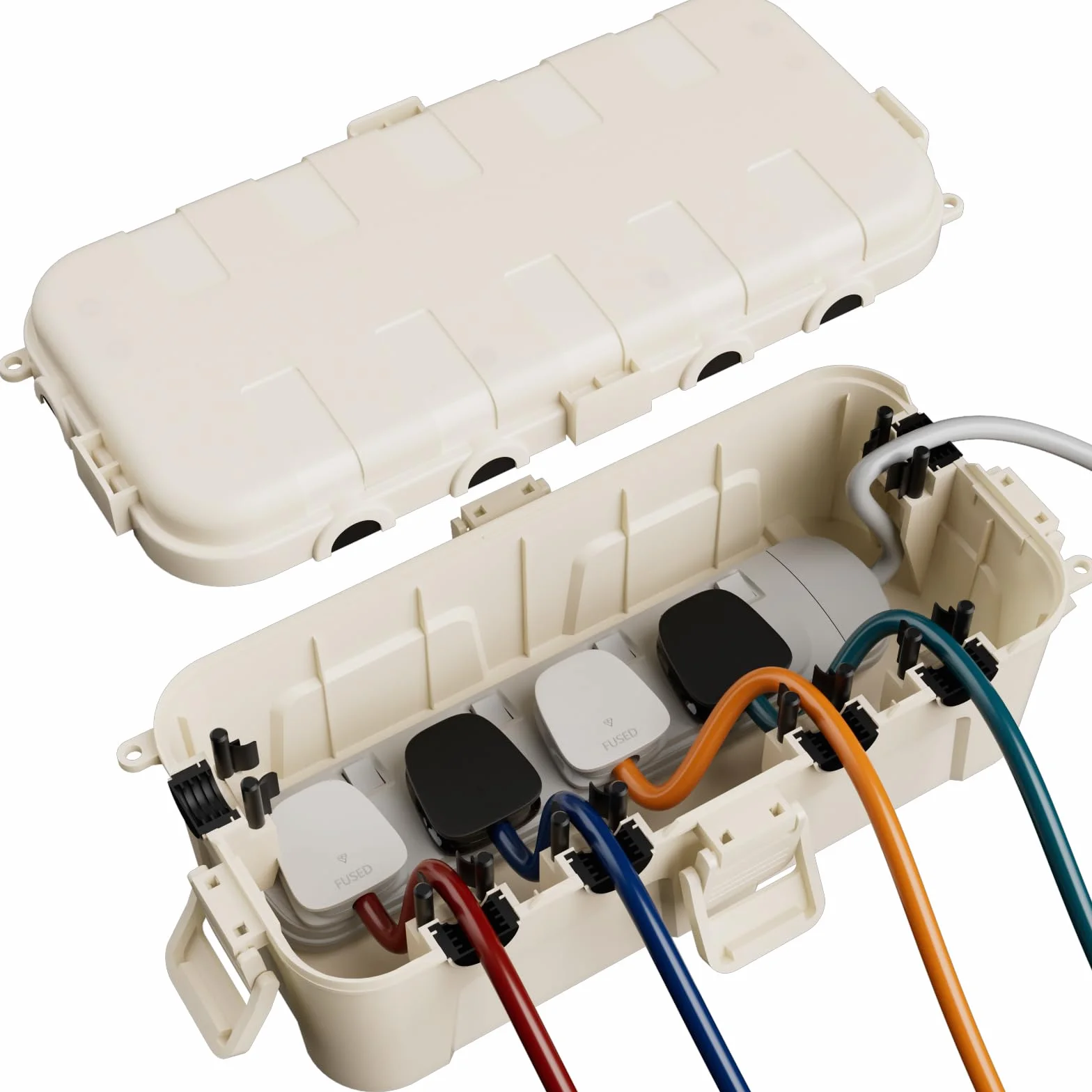 RESTMO Boîte à Câbles Étanche IP54, Boite Electrique Exterieur, Protège Rallonges et Multiprises