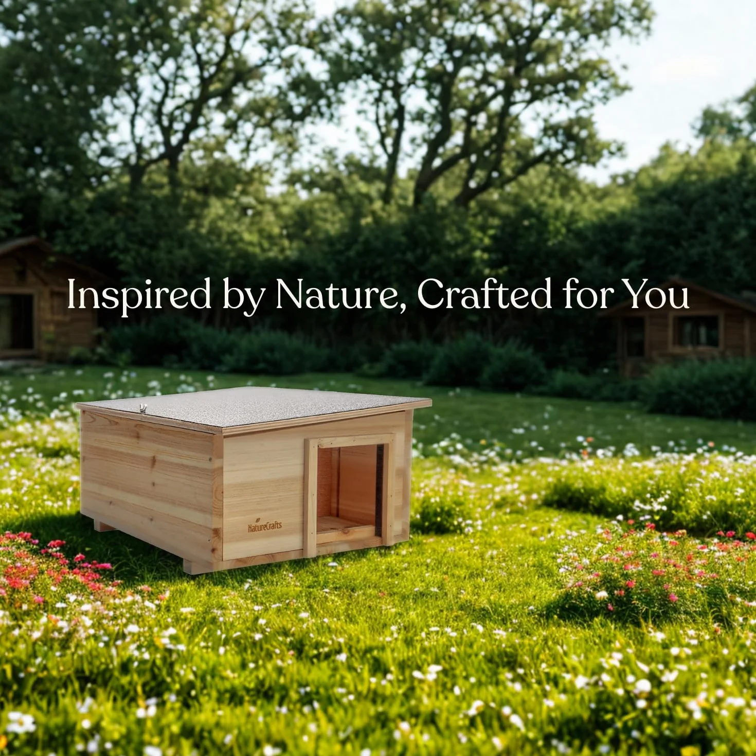 NatureCrafts Maison pour hérisson en bois étanche double ventilation Labyrinthe réglable tunnel accessible 1,5 cm épaisseur