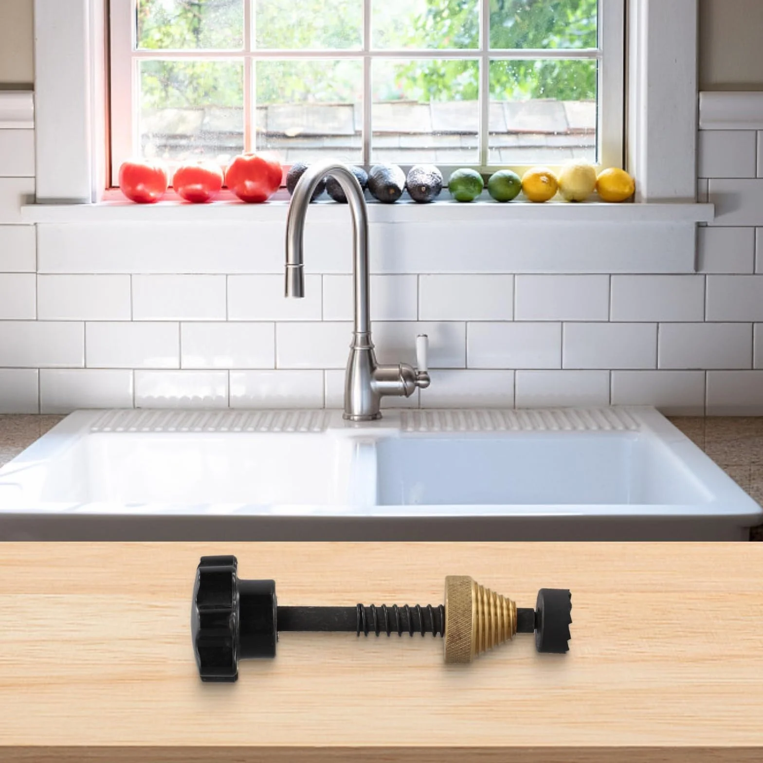 Kit de réinstallation de robinet avec cutter en acier pour évier lavabo