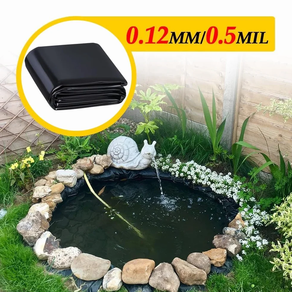 Revêtement de Bassin HDPE 5x8m Pliable Caoutchouc Cascade Étang Poisson