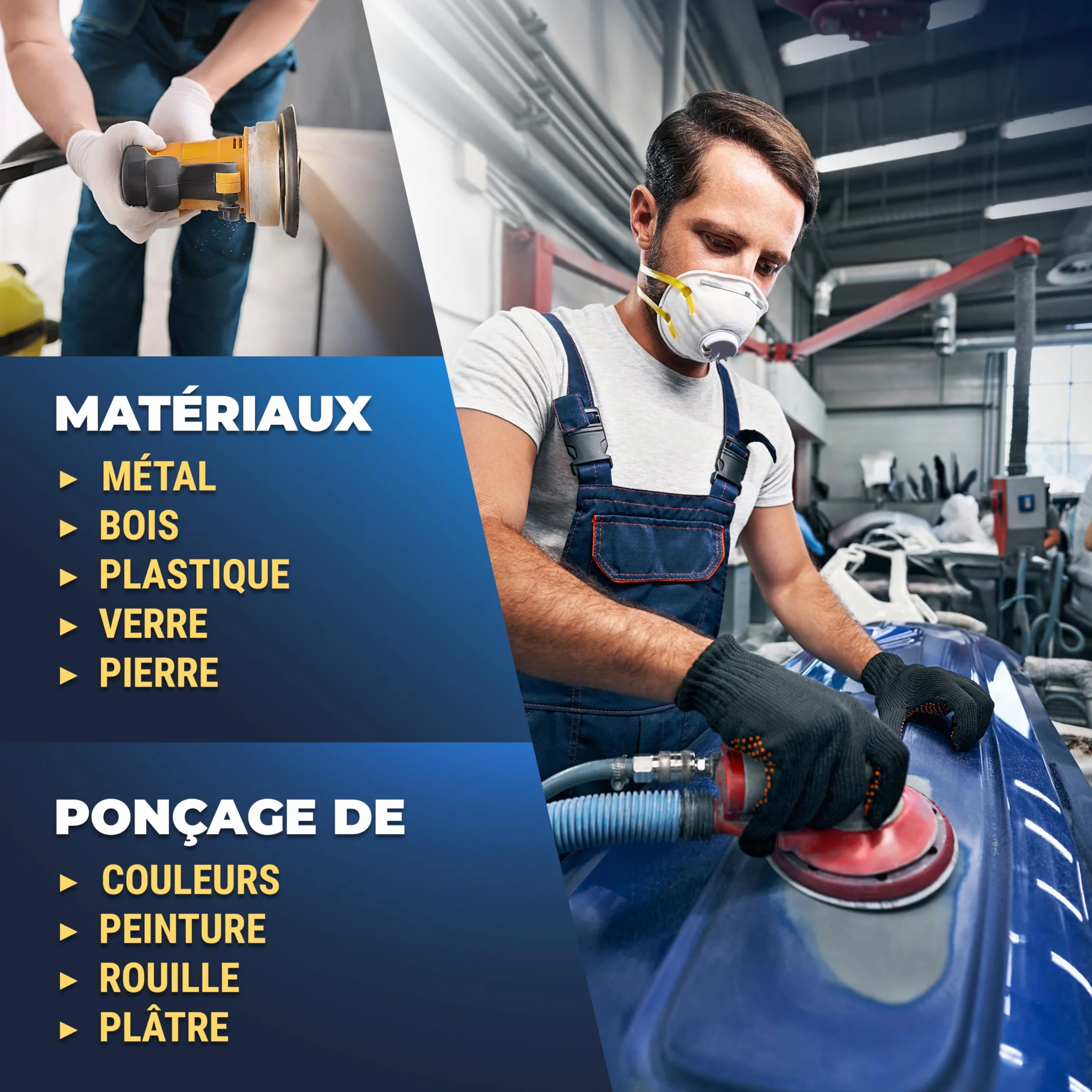 S&R Disque Abrasif 125mm Grain 40-240 Ponceuse Orbitale Excentrique