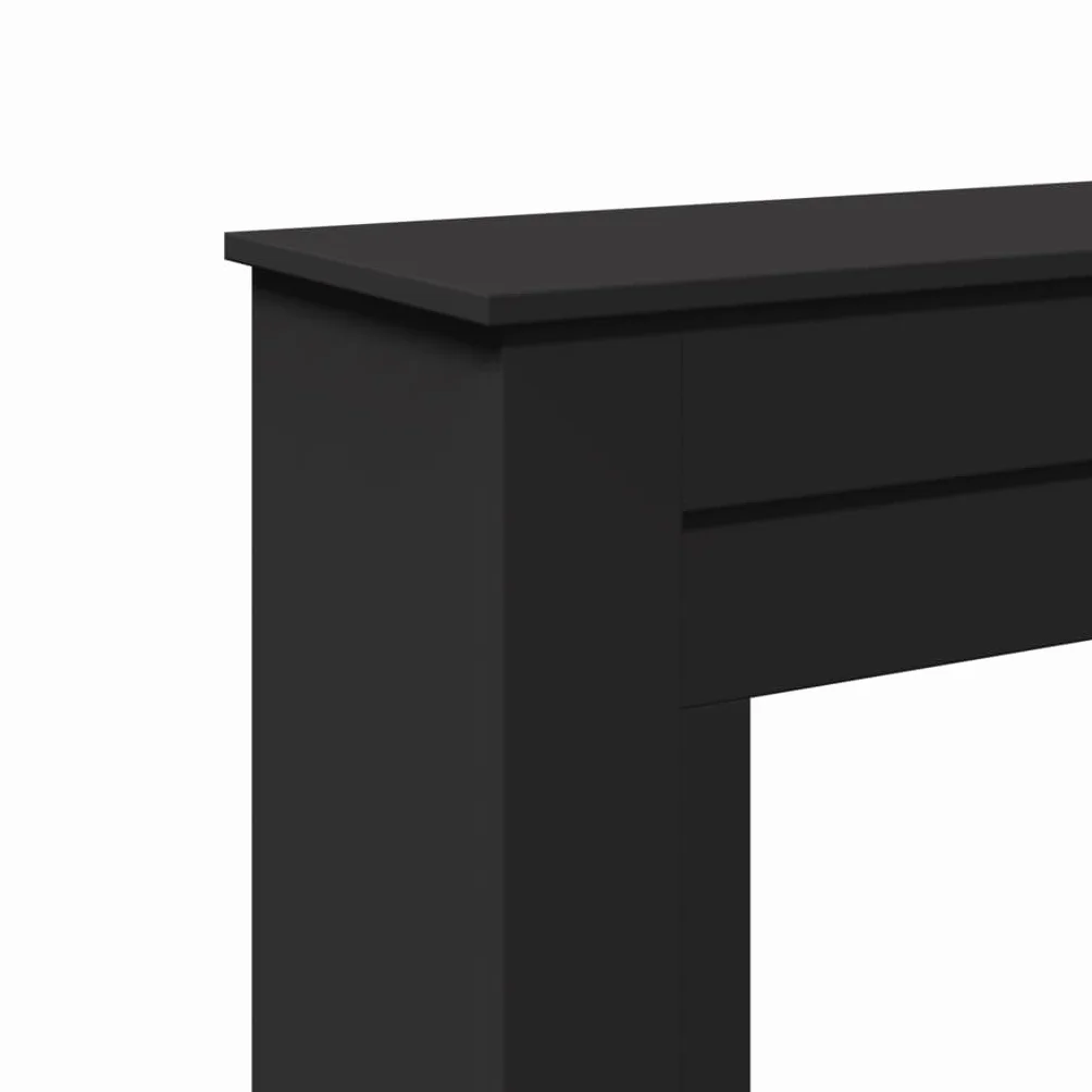 vidaXL Cadre de cheminée Noir 90x30x90 cm Bois d'ingénierie