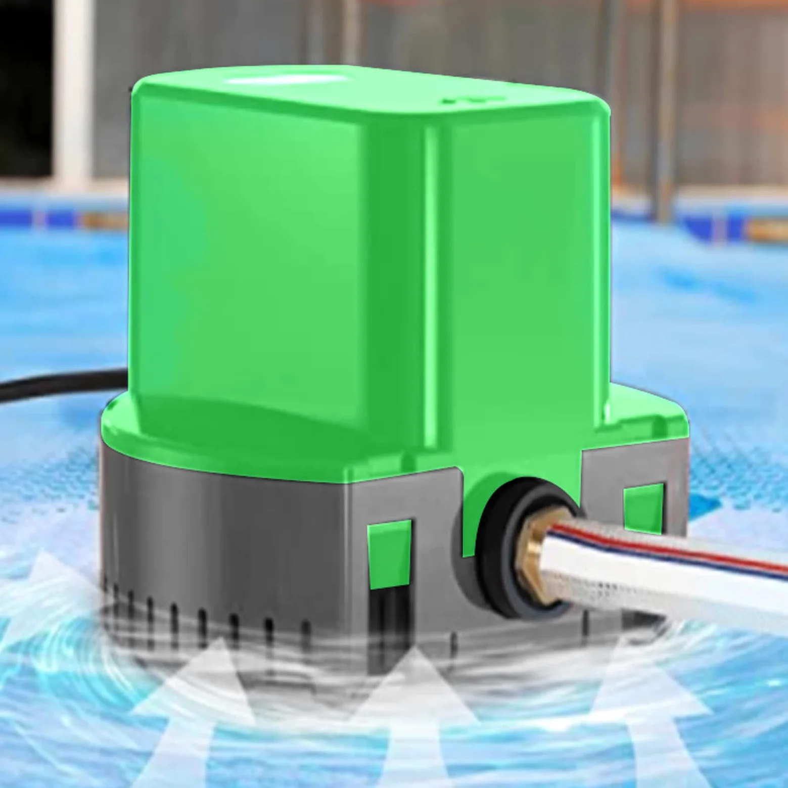 Pompe de drainage automatique pour piscine avec tuyau de 4,8 m débit 1200 GPH pompe de vidange eau sécurisée pour piscine hors sol et enterrée
