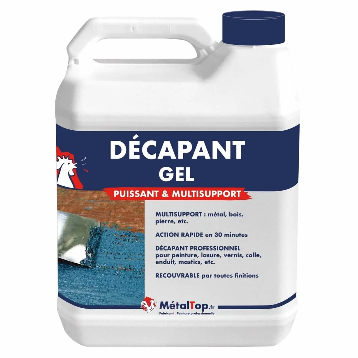 Metaltop Decapant Gel 1 L Enlève peinture vernis colle cire