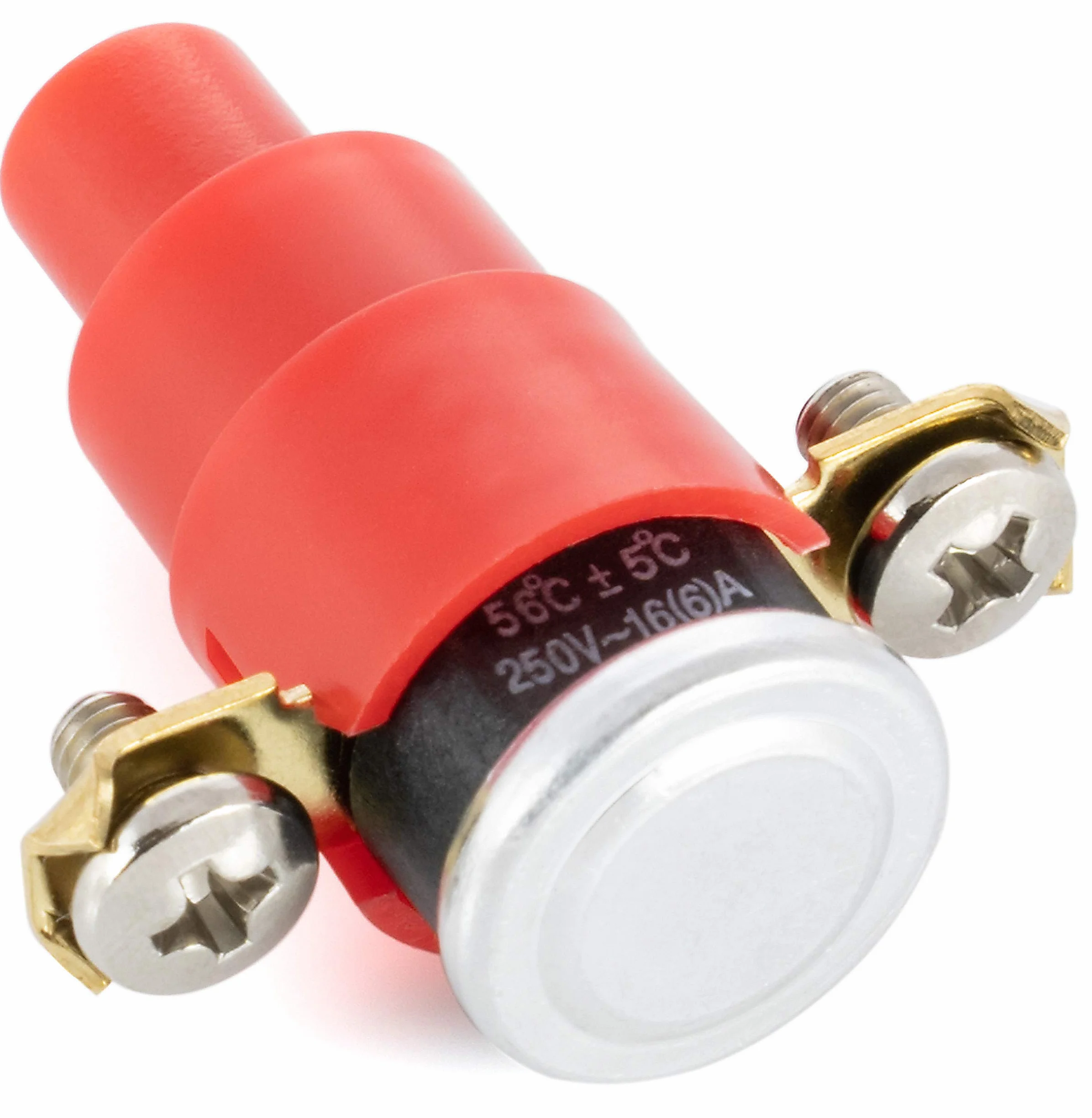 Poppstar Disjoncteur protecteur thermique 1 pôle 250V 16A 56° pour enrouleur de câble électrique