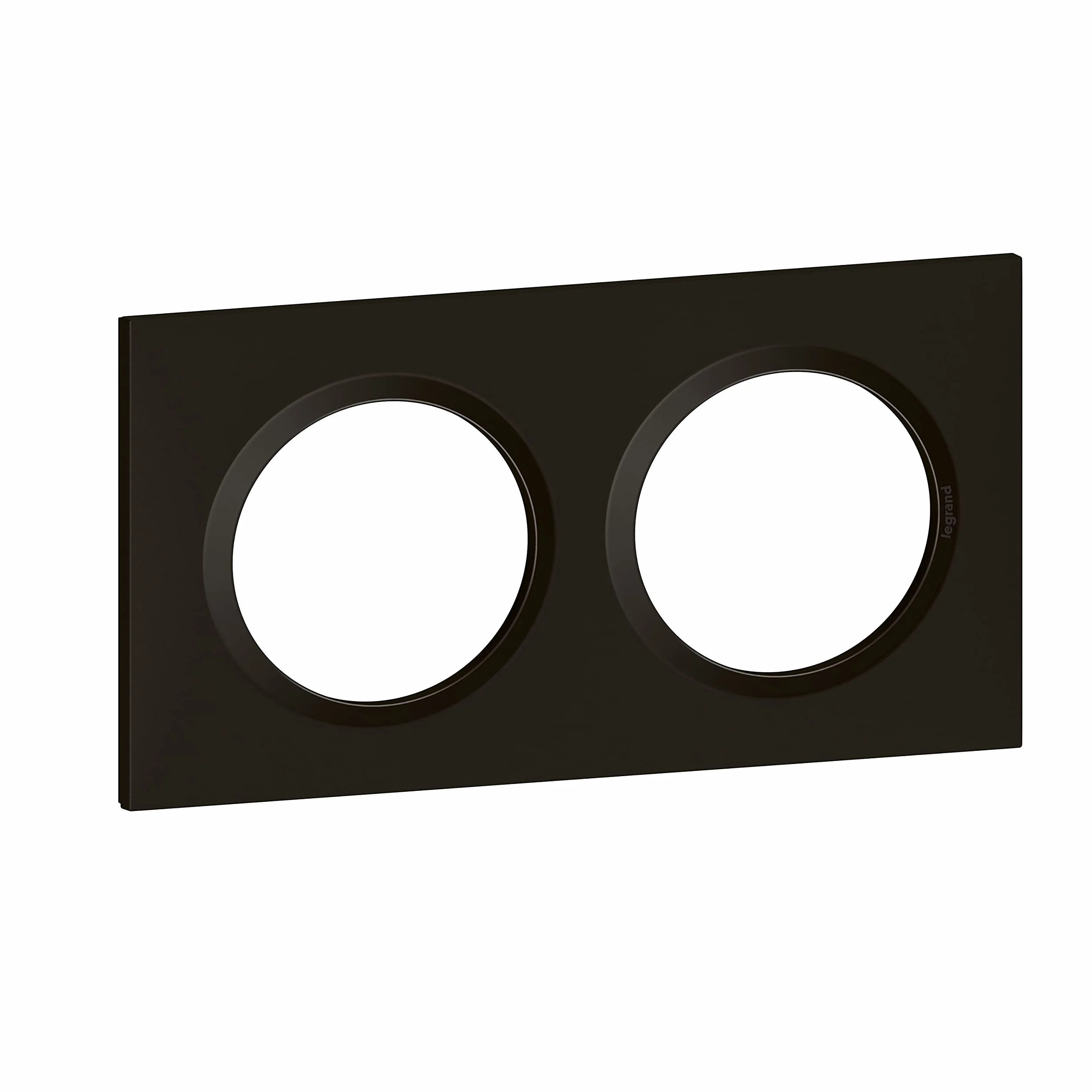 Legrand Plaque dooxie Carrée Finition 2 Postes Noir Velours