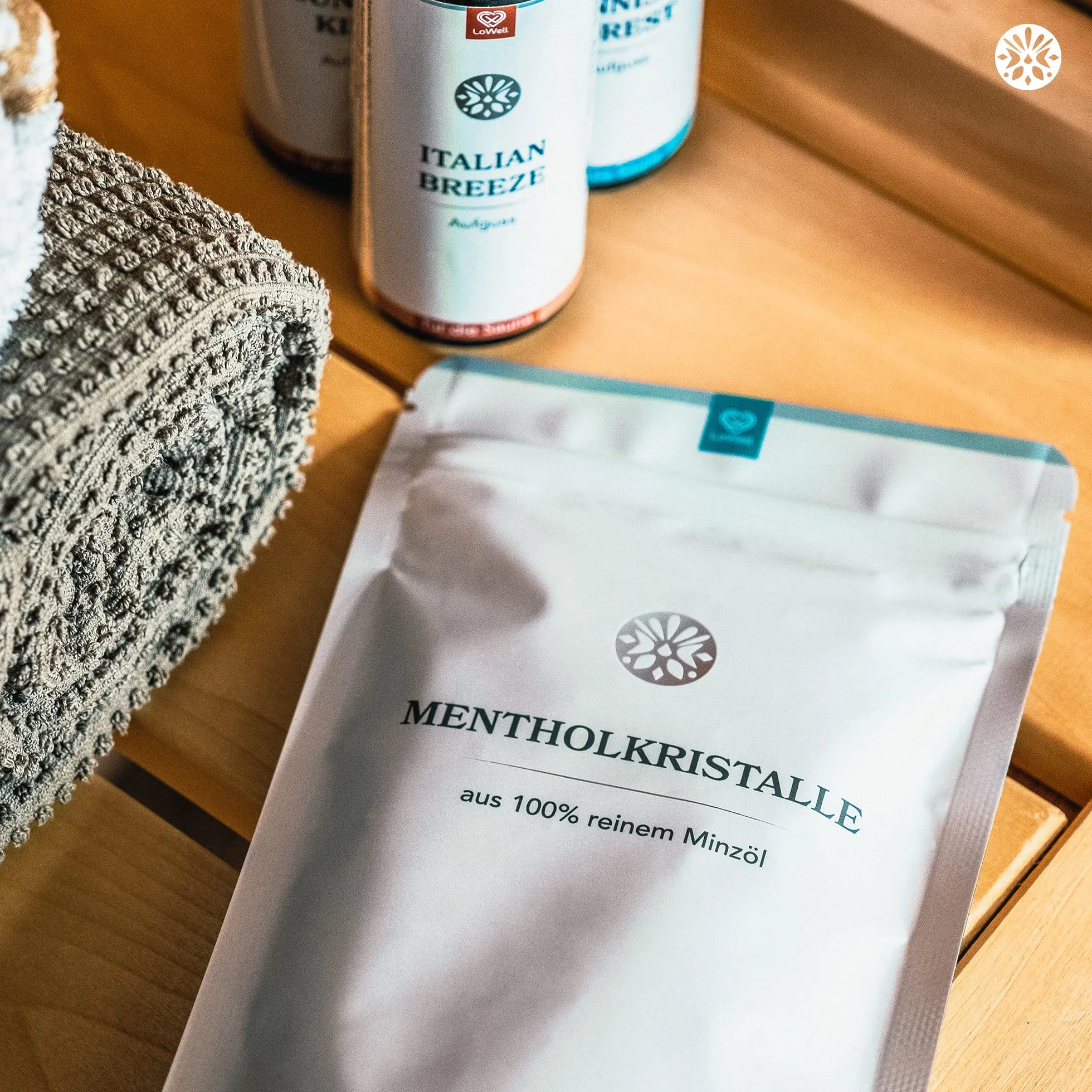 LoWell Cristaux de menthol 100% menthe pure pour sauna - Sachets refermables