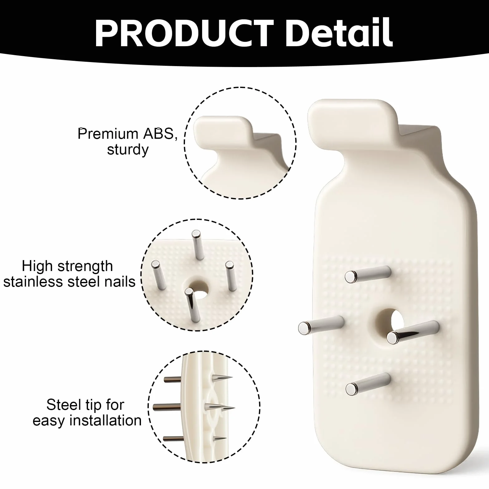 Crochet Mural en Plastique Invisible 50 Pièces pour Cadre Photo et Horloge