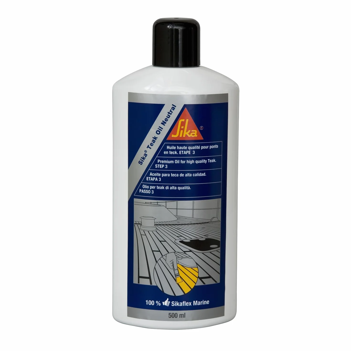 SIKA Huile de Protection des ponts en teck Teak Oil Neutral Incolore 500ml