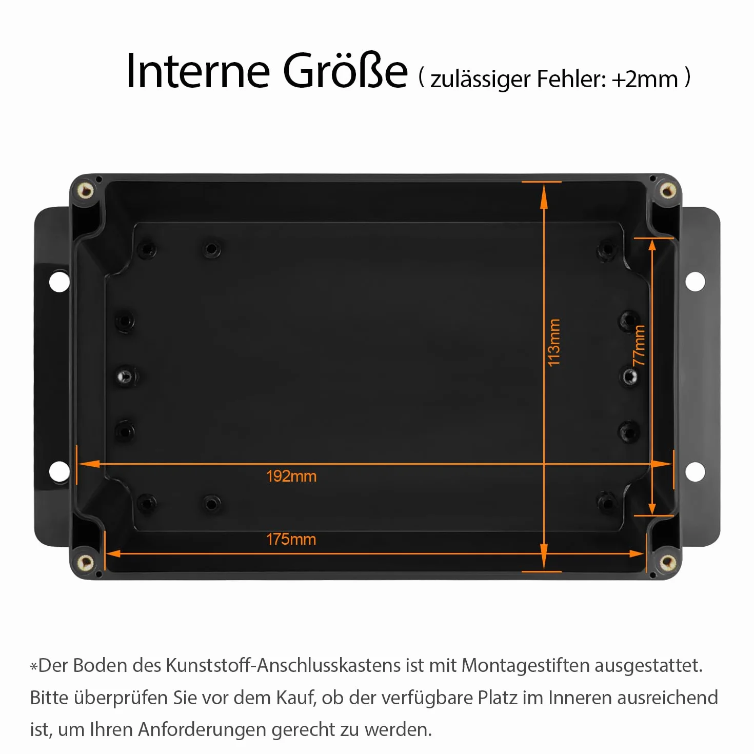 Boîte de jonction étanche IP65 ABS noir 200x120x113 mm
