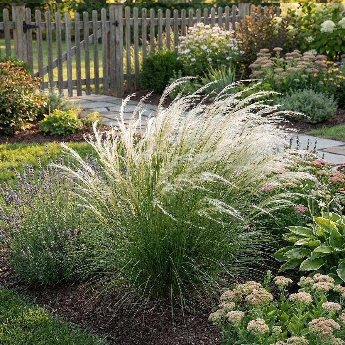 Bloomique - Lot de 6 - Stipa tenuissima 'Ponytails' - Stipe cheveux d'ange - Graminée ornementale - Rustique - Vivace - Hauteur 10-20 cm - Pot 9 cm