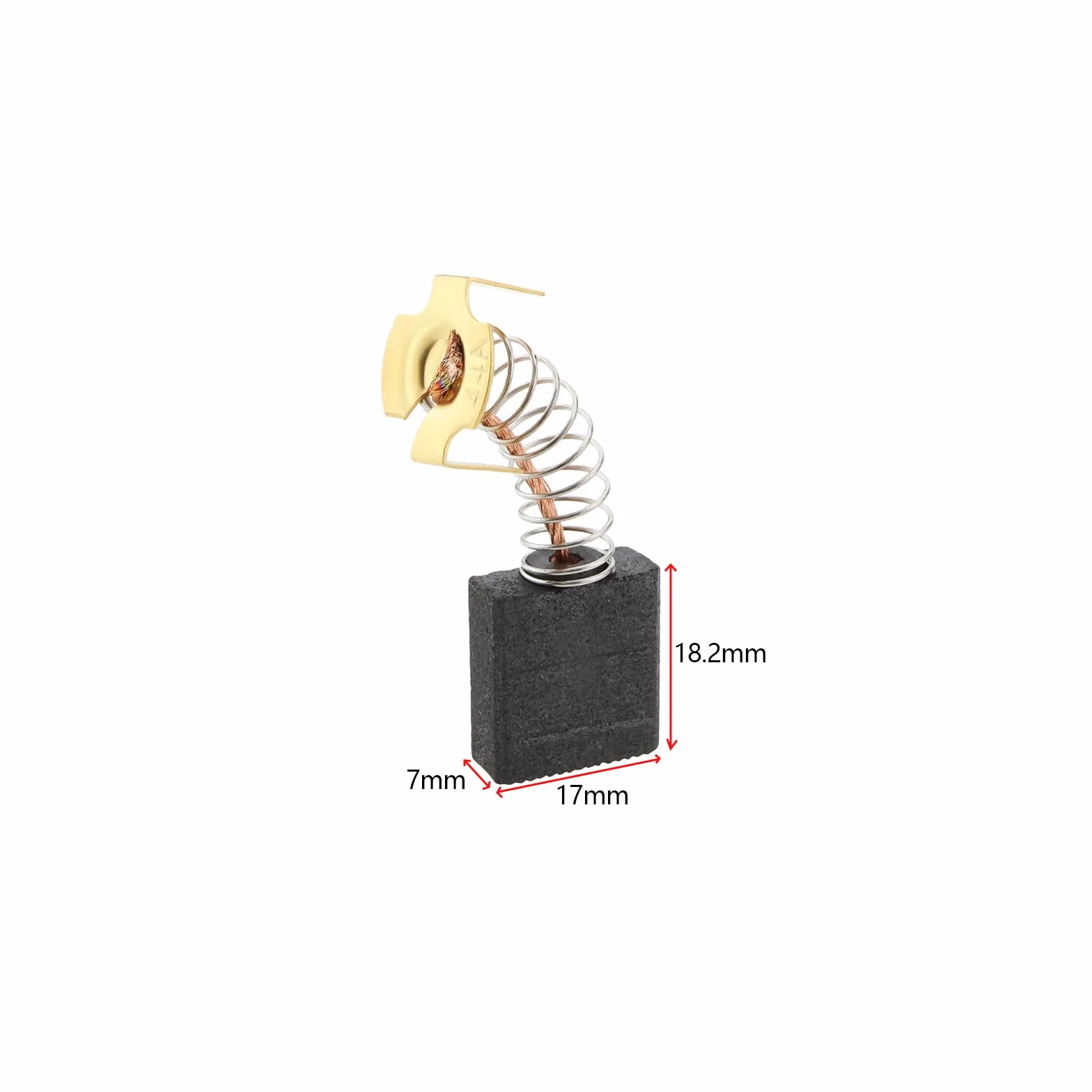 Macallister MSBR1700-A Balais de Charbon de Rechange 7x17x18 mm Lot de 2