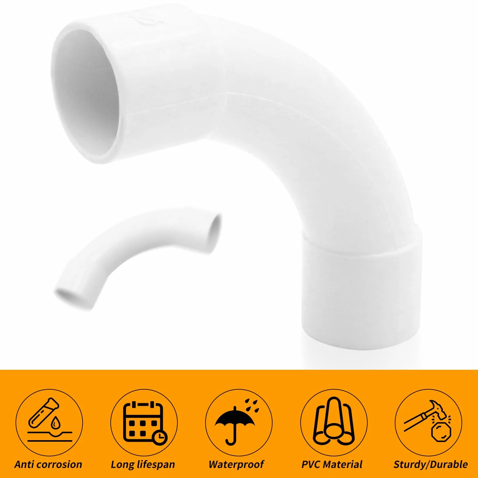 Lot de 20 coudes PVC M20 pour tube électrique - Raccord à 90°